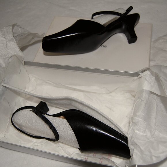 NIB Liz Clairborne Black Pointed Toe Kitten Heels Shoes, Women Size US 8.5 - Picture 3 of 4